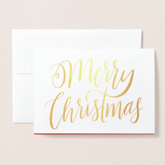 Frohe Weihnachtsfolienkarte Folienkarte (Vorderseite mit Umschlag)