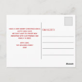 Frohe Weihnachtsfoto Collage Schönes Rot Grün Postkarte (Rückseite)