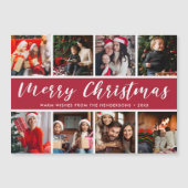 Frohe Weihnachtsfotografie Kalligrafie Magnetkarte (Vorderseite)