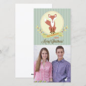 Frohe Weihnachtsfox - Weihnachts-Fotokarte Feiertagskarte (Vorne/Hinten)