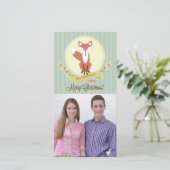 Frohe Weihnachtsfox - Weihnachts-Fotokarte Feiertagskarte (Stehend Vorderseite)