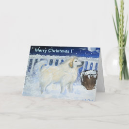 Frohe Weihnachtsfrau Feiertagskarte