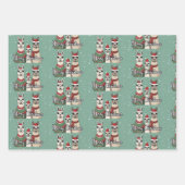 Frohe Weihnachtsfrau Geschenkpapier Set (Vorderseite)