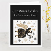 Frohe Weihnachtsfrau I Liebe Special Engel Karte (Gelbe Blume)