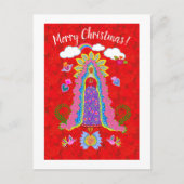 Frohe Weihnachtsfrau von Guadalupe Postkarte (Vorderseite)