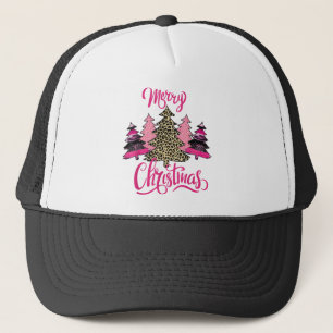 Frohe Weihnachtsfrauen Girls pink tree christmas l Truckerkappe