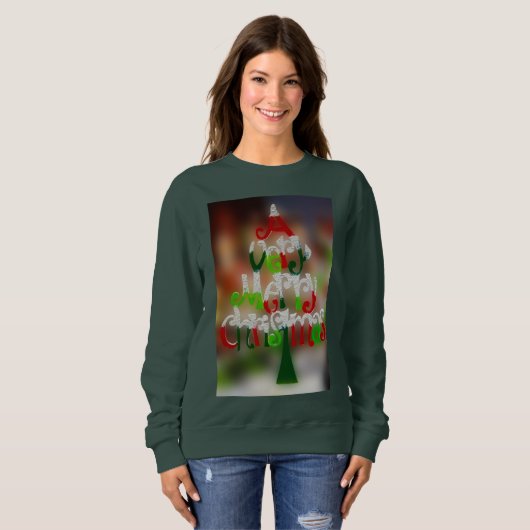 Frohe Weihnachtsfrauen Sweatshirt (Vorne ganz)