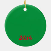 Frohe Weihnachtsfreude Custom Keramikornament (Hinten)