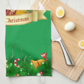 Frohe Weihnachtsfreude Handtuch (Viertel Falte)