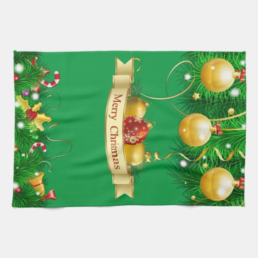 Frohe Weihnachtsfreude Handtuch (Horizontal)