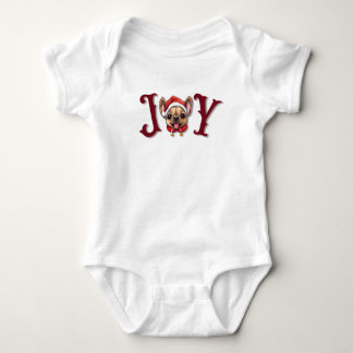 Frohe Weihnachtsfreude Niedlicher französischer Bu Baby Strampler