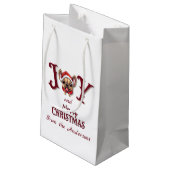 Frohe Weihnachtsfreude Niedlicher französischer Bu Kleine Geschenktüte (Rückseite Schrägansicht)