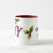 Frohe Weihnachtsfreude Niedlicher französischer Bu Tasse (Zentrum)