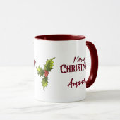 Frohe Weihnachtsfreude Niedlicher französischer Bu Tasse (VorderseiteRechts)