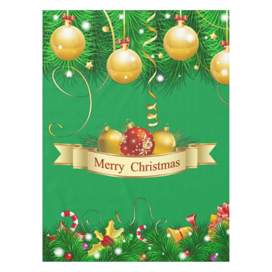 Frohe Weihnachtsfreude Tischdecke (Vorderseite)