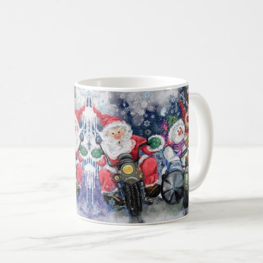 Frohe Weihnachtsfreunde Kaffeemaschine Tasse (VorderseiteRechts)