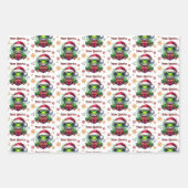 Frohe Weihnachtsfrosch Geschenkpapier Set (Vorderseite)