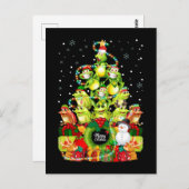 Frohe Weihnachtsfrosch Weihnachtsbaum Weihnachtsfr Postkarte (Vorne/Hinten)