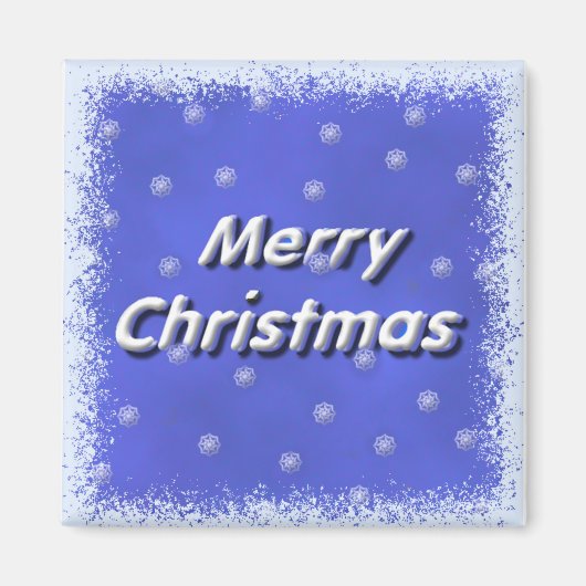 Frohe Weihnachtsfrost Magnet (Vorne)