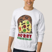 Frohe Weihnachtsfruchtkuchen Ugly Xmas Sweater Sweatshirt (Vorderseite)