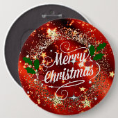 Frohe Weihnachtsfunkel und Glitzer Button (Vorne & Hinten)
