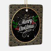 Frohe Weihnachtsfunkel und Glitzer, Keramikornament (Rechts)