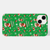 Frohe Weihnachtsfußball mit Snack Food Muster Case-Mate iPhone Hülle (Rückseite (Horizontal))