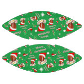 Frohe Weihnachtsfußball mit Snack Food Muster Football (Paneele)
