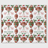 Frohe Weihnachtsfußball Santa Geschenkpapier (Flach)