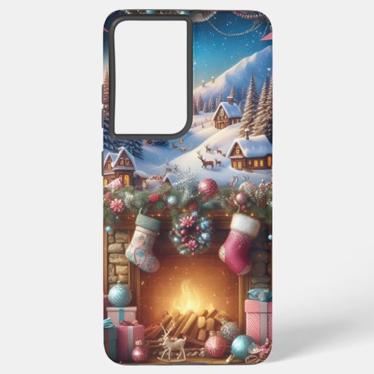 Frohe Weihnachtsgalaxie S21 Ultra Fall Samsung Galaxy Hülle (Rückseite)