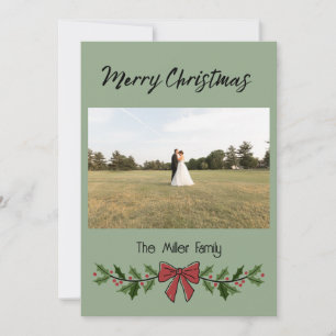 Frohe Weihnachtsgarland und Mistletoe Einladung