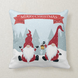 Frohe Weihnachtsgarten Gnomes Kissen
