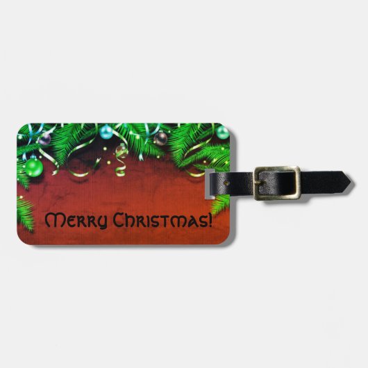 Frohe Weihnachtsgärten & Weihnachtsbrillen Gepäckanhänger (Vorderseite horizontal)