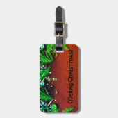 Frohe Weihnachtsgärten & Weihnachtsbrillen Gepäckanhänger (Vorderseite vertikal)