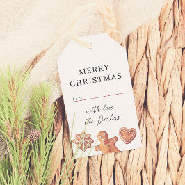 Frohe Weihnachtsgebäck Cookies Familienname Geschenkanhänger