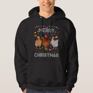 Frohe Weihnachtsgebäck Weihnachtsmannmütze Lights Hoodie