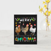 Frohe Weihnachtsgebäck Weihnachtsmannmütze Lights Karte (Gelbe Blume)