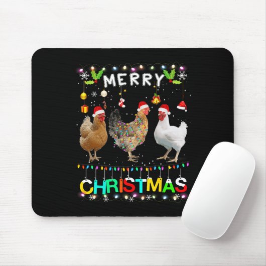 Frohe Weihnachtsgebäck Weihnachtsmannmütze Lights Mousepad (Mit Mouse)