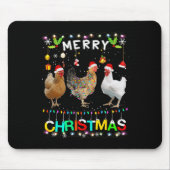 Frohe Weihnachtsgebäck Weihnachtsmannmütze Lights Mousepad (Vorne)
