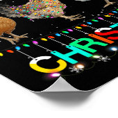 Frohe Weihnachtsgebäck Weihnachtsmannmütze Lights  Poster (Ecke)