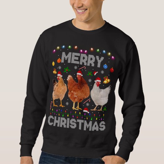 Frohe Weihnachtsgebäck Weihnachtsmannmütze Lights Sweatshirt (Vorderseite)