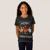 Frohe Weihnachtsgebäck Weihnachtsmannmütze Lights T-Shirt (Vorne ganz)