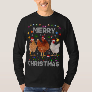 Frohe Weihnachtsgebäck Weihnachtsmannmütze Lights  T-Shirt