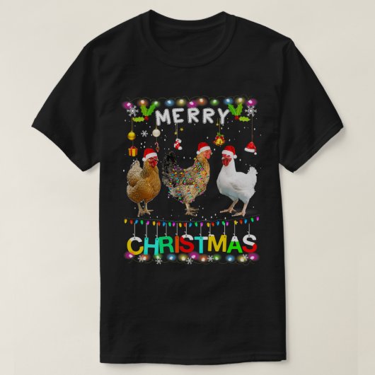 Frohe Weihnachtsgebäck Weihnachtsmannmütze Lights  T-Shirt (Design vorne)