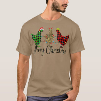 Frohe Weihnachtsgebäck Xmas Lights Leopard Kariert T-Shirt