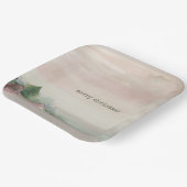 Frohe Weihnachtsgebirge Pappteller (Gewinkelt)