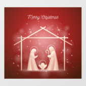 Frohe Weihnachtsgeburt Jesu Fensteraufkleber (Blatt)