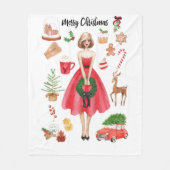 Frohe Weihnachtsgeschenk-Fleece-Decke Fleecedecke (Vorderseite)
