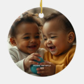 Frohe Weihnachtsgeschenk Foto Acryl Ornament (Hinten)