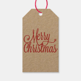 Frohe Weihnachtsgeschenk-Tag (kraft) Geschenkanhänger